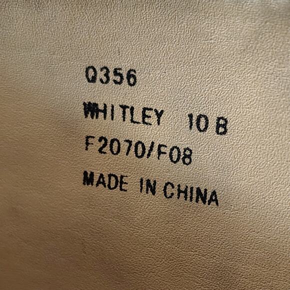 Coach Leather Whitley Tall Black Riding Boots Buckles Zipper Round Toe Size 10B - Picture 8 of 12